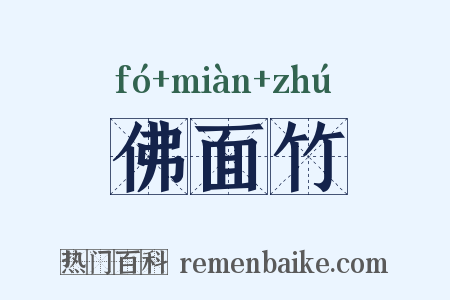 佛面竹是什么意思的图片